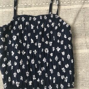 Abercrombie Kids Navy Floral Tank Top